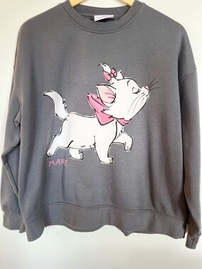 Primark Disney Classics Marie Aristocats Grey Crewneck Sweatshirt Large